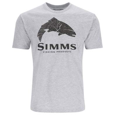 Купить Simms Wood Trout Fill T-Shirt, Grey Heather Simms Wood Trout Fill T-Shirt, Grey Heather
