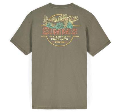 Купить Simms Neon Draft T-Shirt, Army Green Simms Neon Draft T-Shirt, Army Green